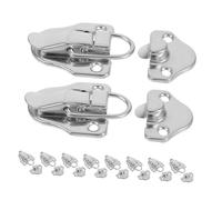 OSALADI 10 Pièces Lot de Loquets Métalliques Robustes Fer Argenté Serrure à Bascule avec Mécanisme Anti-vibration pour Boîtes à Bijoux Valises Coffres et Bricolage Mobilier