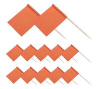 OSALADI 100 Pics Cure-dents Drapeaux Orange Unis 100 Pièces pour Décoration Gâteau Buffet Fruits Fête Marqueurs Alimentaires Polyvalents