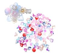 OSALADI 100 Pièces Accessoires Bijoux Muguet Émaillé Lâche Charme Avec Pastel Entretoise Perles Pour La Fabrication De Bijoux Petit Bricolage Perles D'espacement D'or Nombre Un Verre