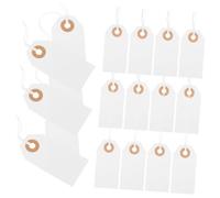 OSALADI 100 pièces Étiquettes Accrochables Kraft avec Trou et Ficelle Étiquettes Blanches à Écrire pour Bijoux Vêtements et Petites Entreprises pour Étiquetage Prix et DIY