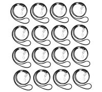 OSALADI 100 Pièces Lanières Noires pour Badge Identité avec Clip Détachable Cordon et Confortable pour Porte-badge École Bureau Usine