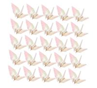 OSALADI 100 Pièces Origami Paper Cranes Handfolded Pearlescent For Wedding Bridal Shower Photo Props And Party Decorations