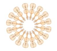 OSALADI 100 Pièces Pendentif en violon en bois guitare en bois bricolage violon inachevé Breloques musicales pour la fabrication de bijoux charmes de guitare petit violon Beige