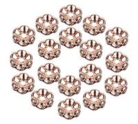 OSALADI 100 Pièces Perles Intercalaires Diy Or Rose Ondulé Lot de Perles à Strass pour Fabrication de Bijoux Artisanaux Accessoires de Bijoux