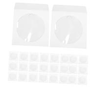 OSALADI 100 Pièces Pochettes De CD Papier Boîtiers Clairs pour DVD Classeur De Rangement pour CD Protection Rayures Et Poussière pour Maison Et Bureau