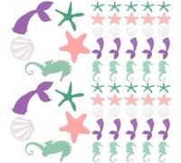 OSALADI 100pcs Confettis de Table Colorés de Queue de Sirène et Animaux Marins, Décorations de Fête en Papier pour Anniversaire et Remplissage de Ballons Couleur Couleur Aléatoire