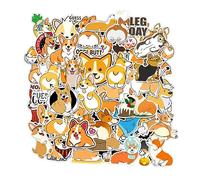 OSALADI 100pièces Autocollants Pour Valises Forme De Corgi Autocollants De Noël De Voyage Décoratifs Cadeaux Anniversaire Pour Garçon Fille Et Adultes