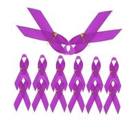 OSALADI 100pièces Épingles de Sensibilisation au Ruban pour Violence Conjugale et Cancer du Pancréas Fixation Sécurisée