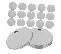 OSALADI 100pièces Étiquettes Vierges Acier Inoxydable pour Gravure DIY Pendentifs Porte-clés et Loisirs Créatifs