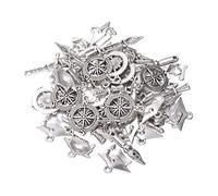 OSALADI 100pièces Pendentifs Alliage à Thème De Remise De Diplômes Breloques Forme De Stylo Et Boussole Pour Colliers Et Bracelets Motifs Mélangés