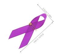 OSALADI 100pièces Ruban De Sensibilisation Satin Épingle à Bouton Pour Violence Domestique Commémoration Et Cancer Du Pancréas