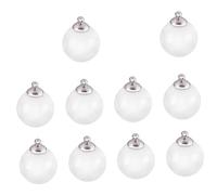 OSALADI 10Pièces Charmes Boule DIY pour Accessoires de Bricolage pour Colliers et Bracelets avec Couvercles Argentés