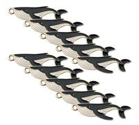 OSALADI 10pièces Lot De Pendentifs Baleines Animaux Marins Breloques Baleine Diy Pendentifs Porte-clés Décoratifs