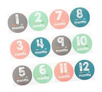 OSALADI 12 Pièces Autocollants Étape Importante pour Garçon Fille Filles Garçons Sticker Souvenirs Première Année Autocollants Photos Moments Importants