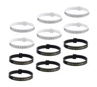 OSALADI 12 pièces Jauges de Mesure Bague Précises Ruban Souple pour Doigt Guide Ajusteur Réutilisable pour Bagues Mariage US Uk