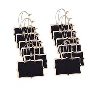 OSALADI 12 pièces Mini Tableau Noir Double Face avec Corde Ardoises Rectangulaires Suspendues pour Messages Décorations de Table Mariage et Fêtes