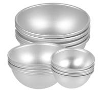 OSALADI 12 pièces Moule Demi-sphère Aluminium Lot pour Bombes de Bain et Gâteaux DIY et Facile à Démouler pour Création de Sels de Bain Relaxants
