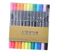 OSALADI 12 Pièces Set de Feutres Double Pointe pour Garçon Fille Stylos Aquarelle Pratiques Pinceaux Doux pour Dessin Peinture et Calligraphie