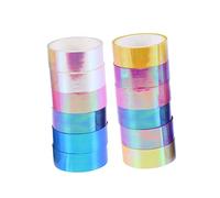 OSALADI 12 Rouleaux Ruban Adhésif Décoratif Arc Ciel Ruban de Masquage Étanche Diy pour Scrapbooking et Artisanat Blanc Rose Bleu Jaune par Couleur