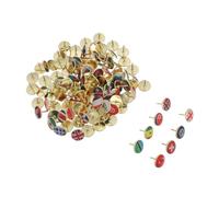 OSALADI 120 Pièces Flag Push Pins Rond Métal National Flag Drawing Pins pour Tableau Affichage Photo Mur Décoration Bureau Salle de Classe Maison