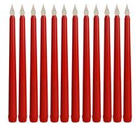 OSALADI 12Pcs Bougies Électriques Bougies Coniques à Piles Bougies LED sans Flamme Lumières Rouge