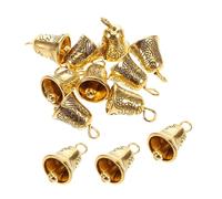 OSALADI 12pièces Lot de Petites Cloches Breloques Pendentifs Décoratifs Grelots Dorés pour Artisanat Sapins De Noël Et Fabrication De Bijoux