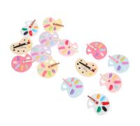 OSALADI 14 Pièces Mini Resin Palette Charms DIY Bracelet Charm Set Cute Cartoon Flatback Beads For Jewelry Making Hair Clip And Phone Case Decoration Accessories