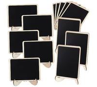 OSALADI 15 pièces Mini Tableaux Ardoise avec Chevalet Petites Ardoises Noires Effaçables Panneaux Craie Portables pour Mariage Fête Cuisine et Bureau