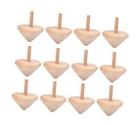 OSALADI 15 Pièces Toupies Bois à Peindre pour Garçon Fille Jouets Gyro DIY Non Kit Créatif de Peinture Favorisant la Motricité Jeu Collaboratif
