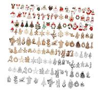 OSALADI 150 Pièces Breloques De Noël Pour Création Bijoux Flocons Pendentifs Noël Alliage Décorations