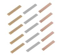 OSALADI 15pièces Étiquettes Vierges à Estamper Métal Pendentifs Rectangulaires Vierges Pour Breloques Matériel Pour Étiquettes Soi-même