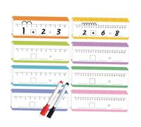 OSALADI 16 Pièces Cartes Mathématiques Division Longue Effaçable à Sec Boussole De Dessin Boussole Mathématique Pochettes Réutilisables Effaçables à Sec Dicimall Règles Papier D'emballage