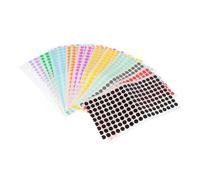 OSALADI 18 Feuilles Dautocollants Ronds Classifiés Multicolores Étiquettes Pratiques Adhésives pour Marquage Manuel Lot de Stickers Colorés pour Organisation Maison et