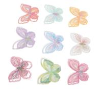 OSALADI 18 PCS Lot de Patchs Organza Double Couche Brodés à Coudre et Thermocollants Appliques DIY pour Vêtements Sacs et Jeans Patchs Décoratifs Durables et Élégants