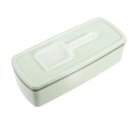 OSALADI 1ensemble Bac à Glaçons Réutilisable Silicone Avec Couvercle Et Pelle Boîte De Rangement Portable Pour Congélateur De Moules à Glaçons Miniatures Vert