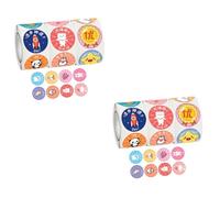 OSALADI 2 Ensembles Autocollants De Récompense Colorés Pour Garçon Fille Lot De Stickers Décoratifs Autoadhésifs Pour Écoles Motivation Et Encouragement Pour Garçons Et Filles 3 Rouleaux*2