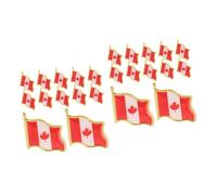 OSALADI 2 Ensembles Broche Drapeau Goupille De Drapeau Broche Feuille D'érable Broche D'érable Pin De Drapeau Du Canada Broches Pour Bouquets Le Fer Rouge 25 Pièces * 2