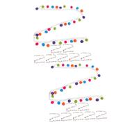 OSALADI 2 Ensembles Décor Pompons Laine Accessoires Diy Pour Artisanat Avec Dentelle Colorée Stripe Matériau Durable Pour Manuelles 8 Pièces * 2