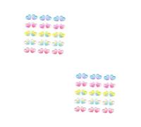 OSALADI 2 Ensembles Décoration Résine Forme De Cœur Gradient Pour Diy Accessoires Adorables Résine Avec Base Plate Pour Projets Artisanaux Style Mixte 30 Pièces * 2