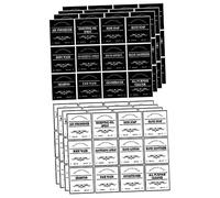 OSALADI 2 ensembles Étiquettes Étanches pour Bouteilles de Stickers Organisateurs pour Salle de Bain Étiquettes Polyvalentes pour Rangement de Produits de Beauté Noir et Blanc