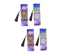 OSALADI 2 Ensembles Marque Pages Diamant Diy Avec Glands Set Pages Artisanaux Colorés Et Étincelants 2 Pièces * 2