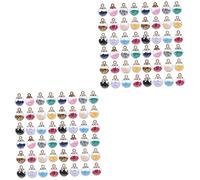 OSALADI 2 Ensembles Pendentif En Verre Étoilé Charme Nombre Étoile Breloques Pendentifs Suspendus Bricolage Breloques Boucles D'oreilles Simples Mini Pendentif Charm Un Verre 60 Pièces * 2