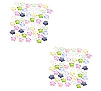 OSALADI 2 Ensembles Perles Verre Cristal Étoile Pour Fabrication De Bijoux Breloques Diy Pour Bracelets Et Colliers Accessoires Multicolores À Mélanger 100 Pièces * 2