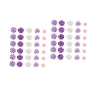 OSALADI 2 Ensembles Pushpin Rose Punaises Colorées Punaise Rose Floral Coules De Pouce De Fleur Punaises Pratiques Accessoire Métal Violet,mauve 40 Pièces * 2