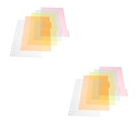 OSALADI 2 Ensembles Séparateurs De Documents Transparent De Diviseurs De Classeurs Avec Onglets Écrits Pour Organisation Bureautique Et Scolaire 5 Feuilles*2