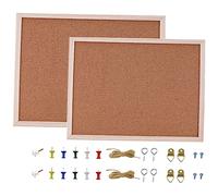 OSALADI 2 ensembles Tableau Liège Mural de Panneaux Affichage Liège avec Cadre Bois pour Bureau et Maison Pratique et Créatif pour Mémos et Notes