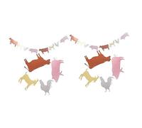 OSALADI 2 Pièces Bannière de Décoration de Fête Anniversaire Thème Ferme Fournitures de Fête avec Animaux de Ferme Accessoire Beige pour Créer une Ambiance Joyeuse