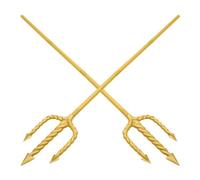 OSALADI 2 Pièces Bâton de Poséidon Classique Trident Plastique | Accessoire Diable, Accessoire de Costume de Diable, pour Cosplay et School Plays, Finition Or