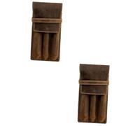 OSALADI 2 Pièces Boîte à Stylo à Crayons Protecteur Sac à Stylo Pochette Petit Couverture Piste de Stockage de Stylo Sac de Rangement pour Stylo Marque Porte-Stylo Cuir de Cheval Fou Café