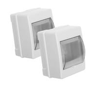 OSALADI 2 pièces Boîte de Distribution Étanche avec Fenêtre Transparente pour Protection Disjoncteur Boîtier Électrique Compact pour Usage Intérieur et Extérieur